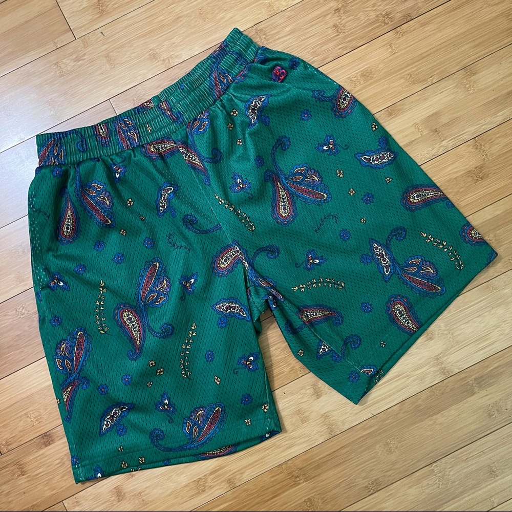 Stussy Green Paisley Athletic Shorts
